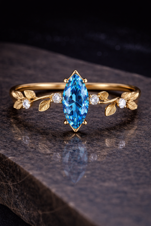 Alliance florale en or jaune